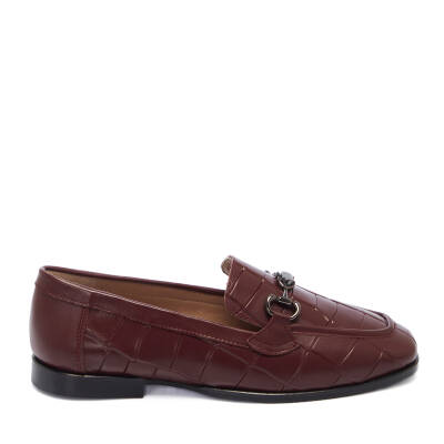  Bordo Deri Kadın Loafer - K25I1AY68041-N77 - 3