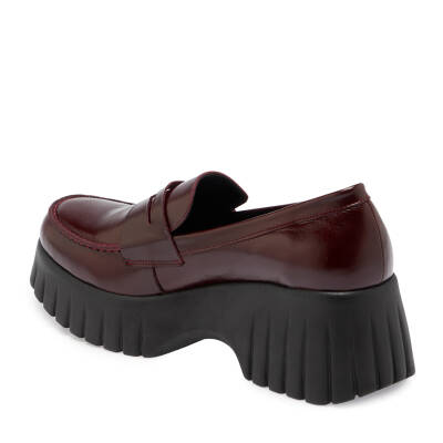  Bordo Deri Kadın Loafer - K24S1AY67691-F14 - 2