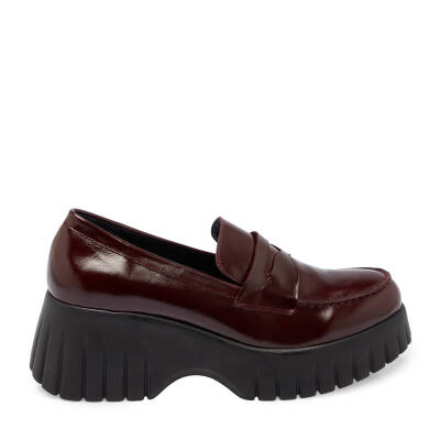  Bordo Deri Kadın Loafer - K24S1AY67691-F14 - 3