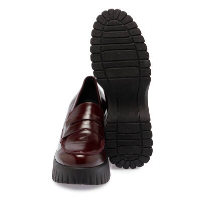  Bordo Deri Kadın Loafer - K24S1AY67691-F14 - 4