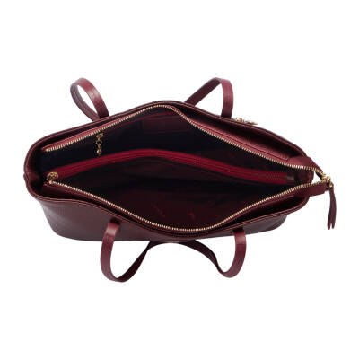 Bordo Deri Kadın Omuz Çantası - S25Y1BC78868-M71 - 4