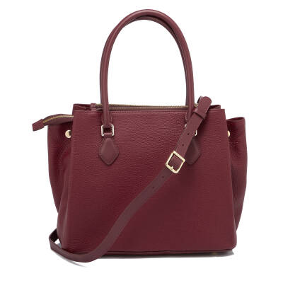 Bordo Deri Kadın Omuz Çantası - S25Y1BC79483-D8M - 3