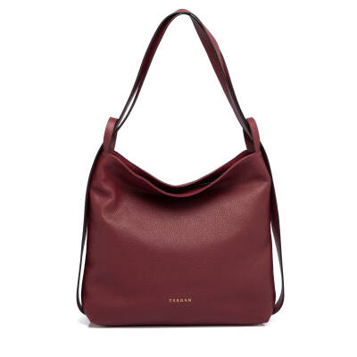 Bordo Deri Kadın Omuz Çantası - S25Y1BC79910-M71 - 1