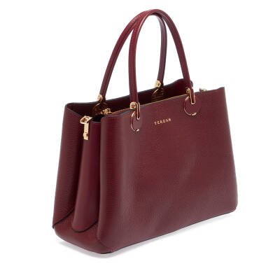 Bordo Deri Kadın Omuz Çantası - S25Y1BC80150-D8M - 2