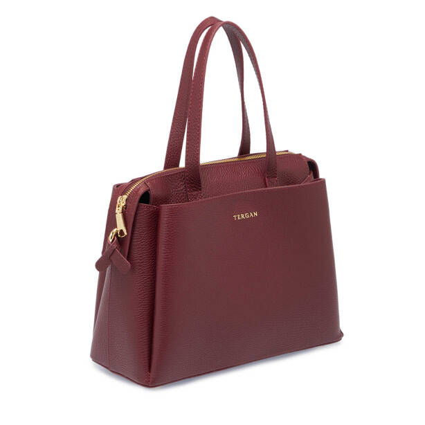 Bordo Deri Kadın Omuz Çantası - S25Y1BC80355-M71 - 2