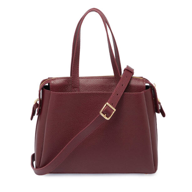 Bordo Deri Kadın Omuz Çantası - S25Y1BC80355-M71 - 3