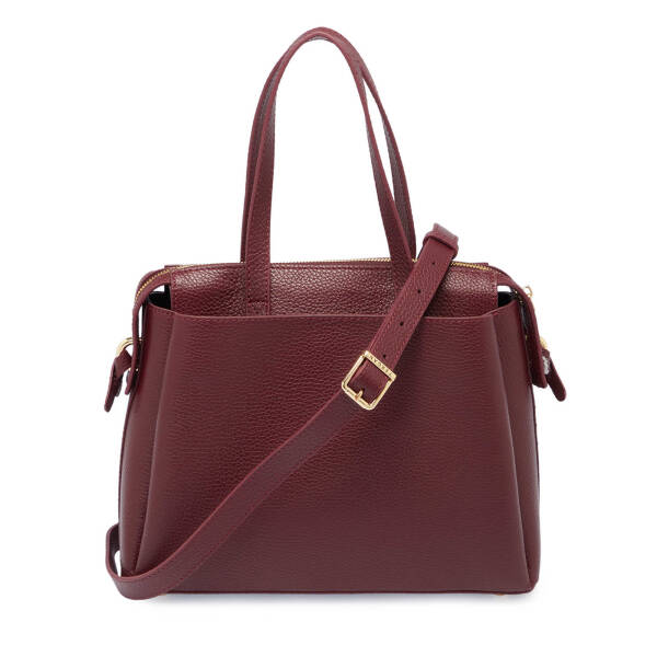 Bordo Deri Kadın Omuz Çantası - S25Y1BC80355-M71 - 3