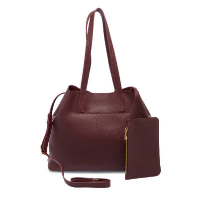 Bordo Deri Kadın Omuz Çantası - S25Y1BC80429-M71 - 3