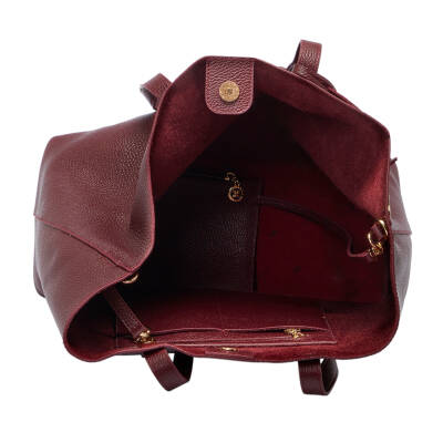 Bordo Deri Kadın Omuz Çantası - S25Y1BC80429-M71 - 4