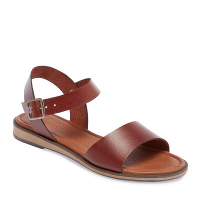 Bordo Deri Kadın Sandalet - K24Y1SN67275-I51 