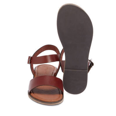 Bordo Deri Kadın Sandalet - K24Y1SN67275-I51 - 4