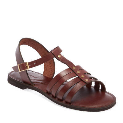 Bordo Deri Kadın Sandalet - K24Y1SN67276-I51 