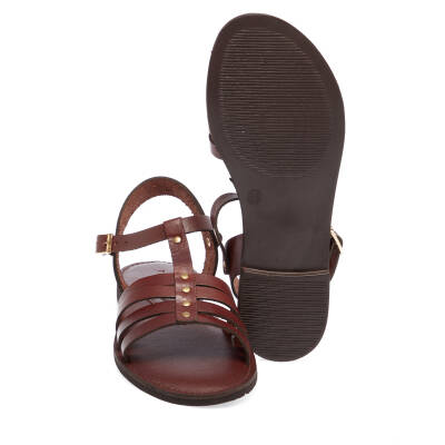 Bordo Deri Kadın Sandalet - K24Y1SN67276-I51 - 4