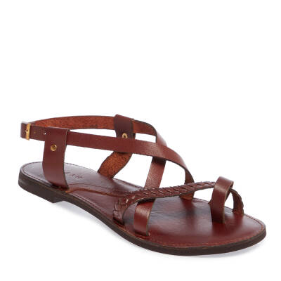 Bordo Deri Kadın Sandalet - K24Y1SN67277-I51 