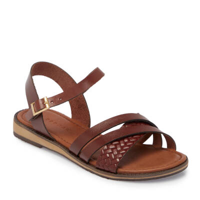 Bordo Deri Kadın Sandalet - K25Y1SN68069-I51 