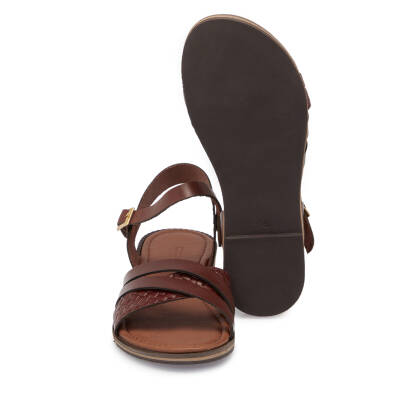 Bordo Deri Kadın Sandalet - K25Y1SN68069-I51 - 4