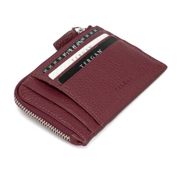 Bordo Hakiki Deri Unisex Kredi Kartlık - S1KK00000265-M71 - 1