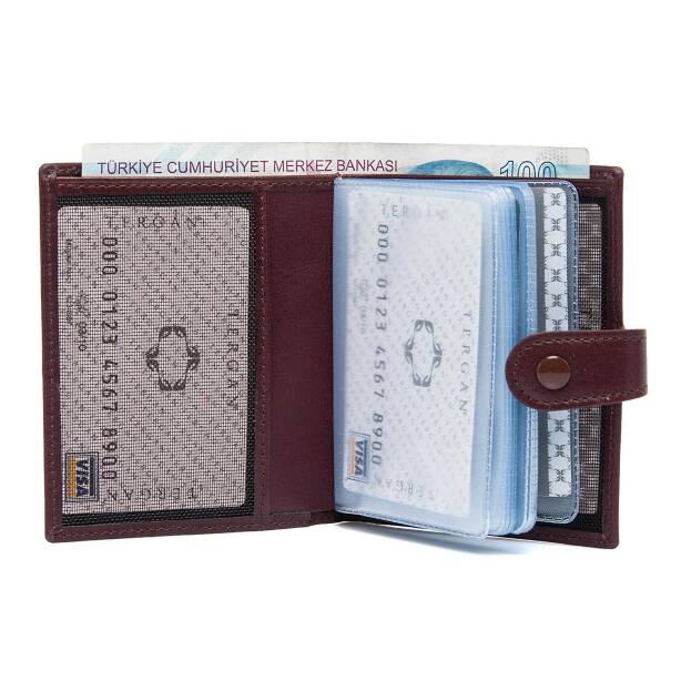 Bordo Deri Unisex Kredi Kartlık - S1KK00001323-X31 - 2