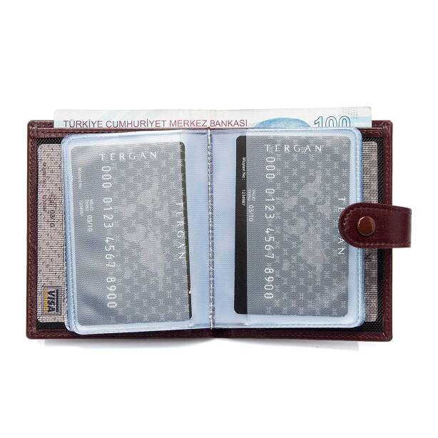 Bordo Deri Unisex Kredi Kartlık - S1KK00001323-X31 - 4