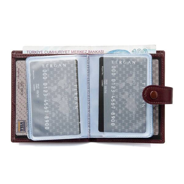 Bordo Deri Unisex Kredi Kartlık - S1KK00001323-X31 - 4