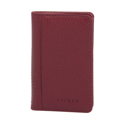 Bordo Deri Unisex Kredi Kartlık - S1KK00001601-N7I - 1