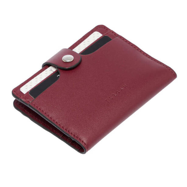 Bordo Hakiki Deri Unisex Kredi Kartlık - S1KK00001653-X31 
