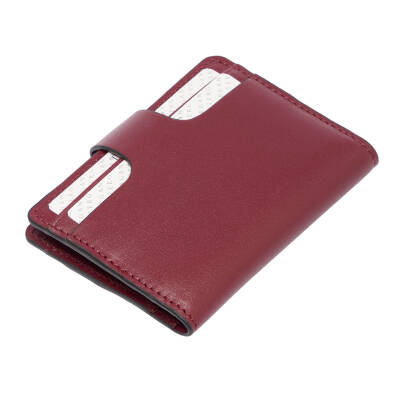 Bordo Deri Unisex Kredi Kartlık - S1KK00001653-X31 - 3