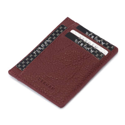 Bordo Deri Unisex Kredi Kartlık - S1KK00001676-M71 