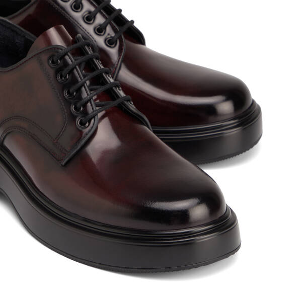 Bordo Hakiki Deri Erkek Klasik Ayakkabı - E26S1AY57819-A36 - 3