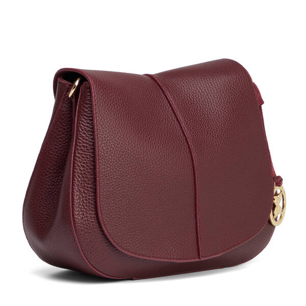 Bordo Hakiki Deri Kadın Çapraz Askılı Çanta - S26K1BC80241-M71 - 2