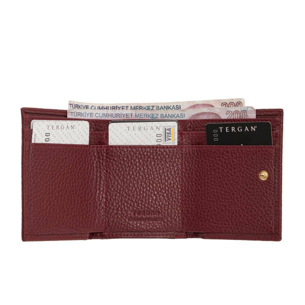 Bordo Hakiki Deri Kadın Cüzdan - S1CB00005819-M71 - 2