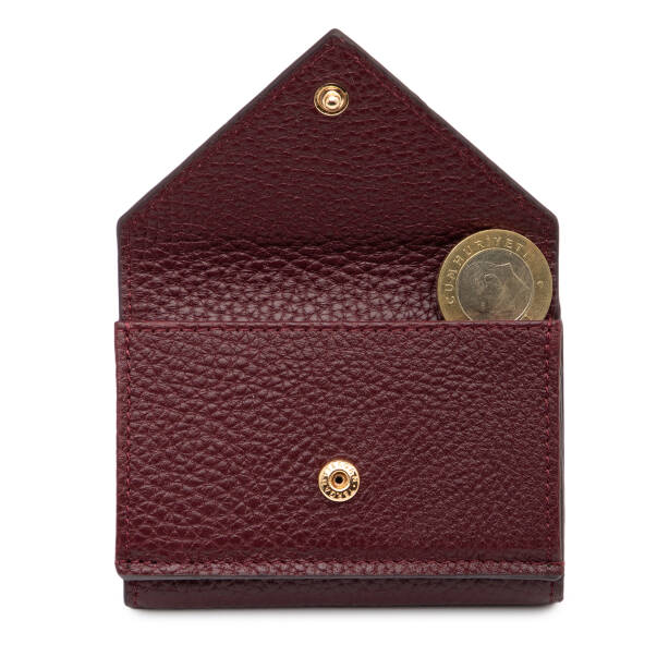 Bordo Hakiki Deri Kadın Cüzdan - S1CB00005823-M71 - 4