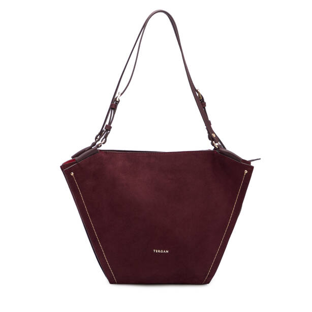 Bordo Hakiki Deri Kadın Omuz Çantası - S25K1BC80533-V6M - 1