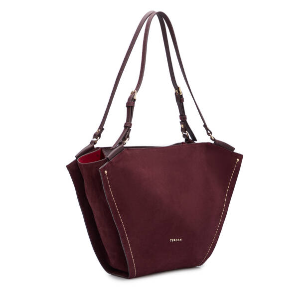 Bordo Hakiki Deri Kadın Omuz Çantası - S25K1BC80533-V6M - 2