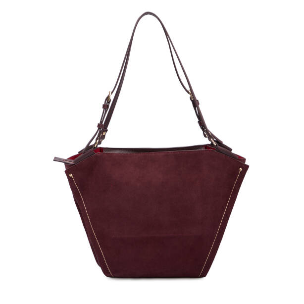 Bordo Hakiki Deri Kadın Omuz Çantası - S25K1BC80533-V6M - 3