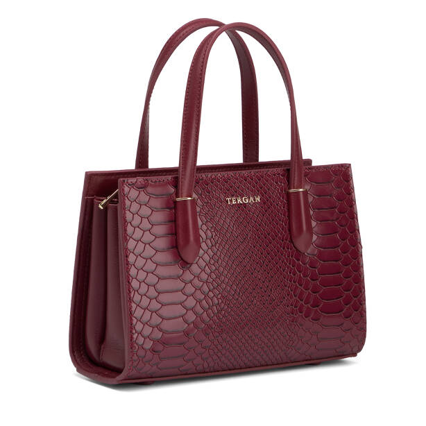 Bordo Hakiki Deri Kadın Omuz Çantası - S26K1BC80602-F9J - 2