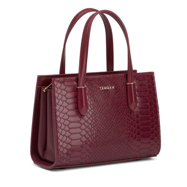 Bordo Hakiki Deri Kadın Omuz Çantası - S26K1BC80602-F9J - 2