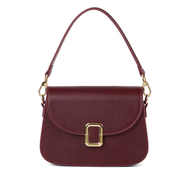 Bordo Hakiki Deri Kadın Omuz Çantası - S26K1BC80630-X31 - 1