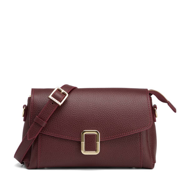 Bordo Hakiki Deri Kadın Omuz Çantası - S26K1BC80635-M71 - 1