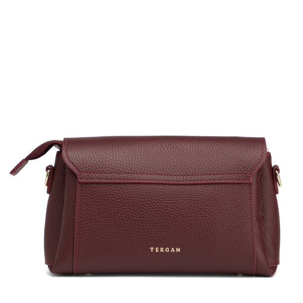 Bordo Hakiki Deri Kadın Omuz Çantası - S26K1BC80635-M71 - 3