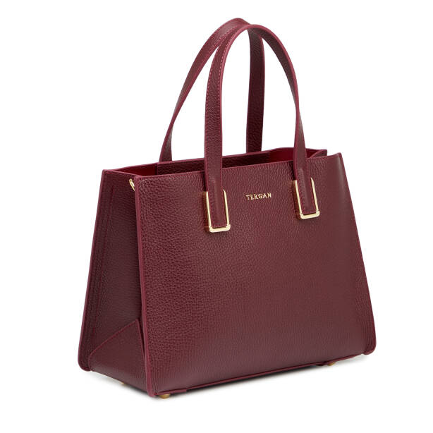Bordo Hakiki Deri Kadın Omuz Çantası - S26Y1BC80487-M71 - 2