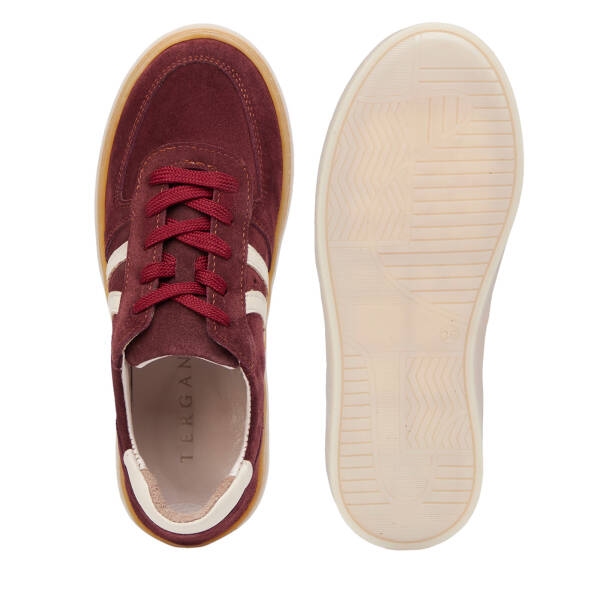 Bordo Hakiki Süet Deri Kadın Sneaker - K26I1AY68421-F90 - 6