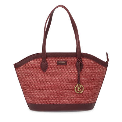 BORDO-HASIR / BORDO-FLOATER Deri Kadın El Çantası - S25Y1BC80464-V1I 