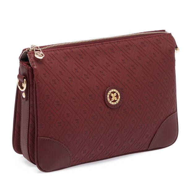 Bordo Print Kadın Çapraz Askılı Çanta - S26K1PR09090-R6P - 2