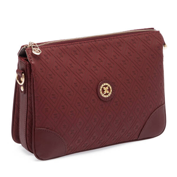 Bordo Print Kadın Çapraz Askılı Çanta - S26K1PR09090-R6P - 2