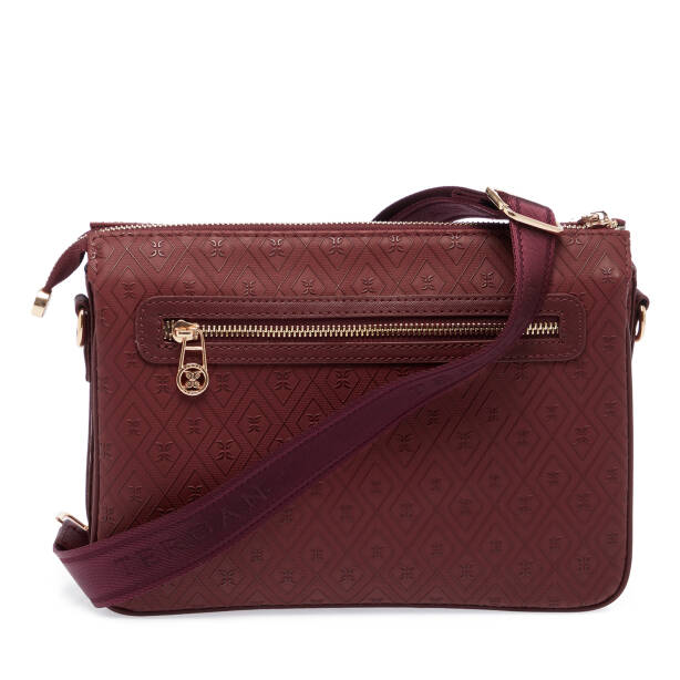 Bordo Print Kadın Çapraz Askılı Çanta - S26K1PR09090-R6P - 3