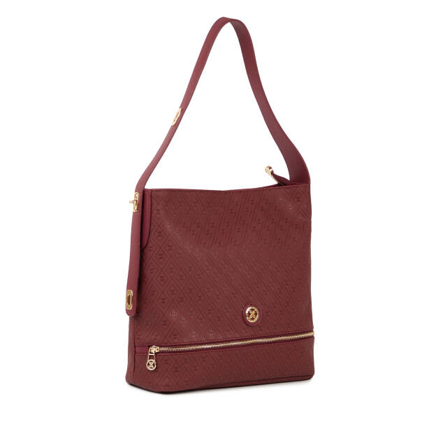 Bordo Print Kadın Çapraz Askılı Çanta - S26K1PR09210-R6P - 2