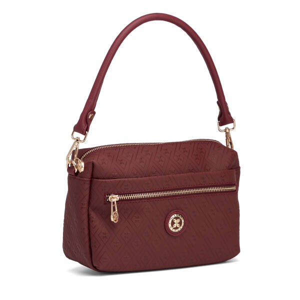 Bordo Print Kadın Çapraz Askılı Çanta - S26K1PR09211-R6P - 2