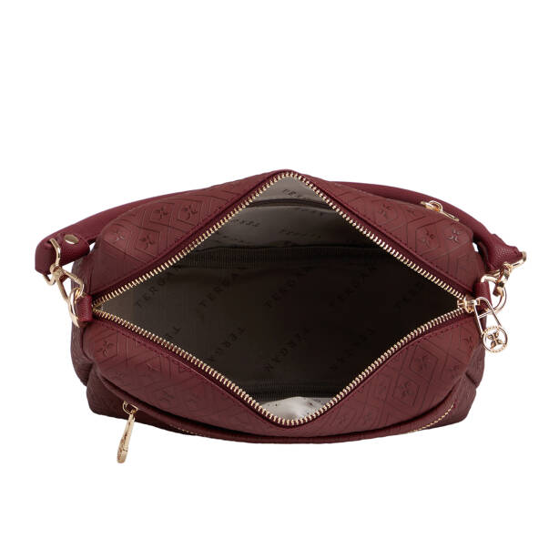 Bordo Print Kadın Çapraz Askılı Çanta - S26K1PR09211-R6P - 4