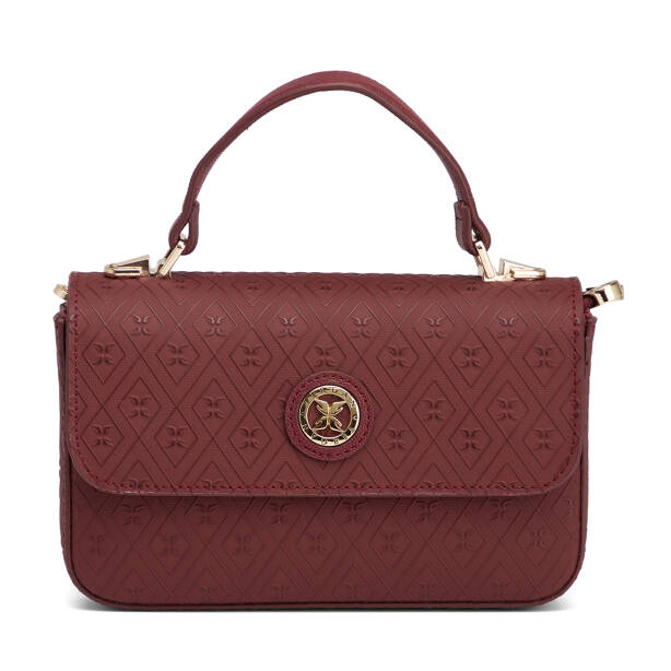 Bordo Print Kadın El Çantası - S26K1PR09154-R6P 